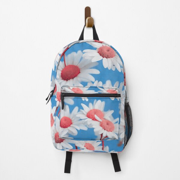 Item preview, Pop Art Daisies with Red Centres on Sky Blue designed and sold by SerenebySL.