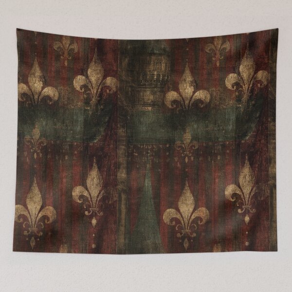 Item preview, Deep Red Tapestry with Large Fleur-de-Lis designed and sold by Piotrek0001.