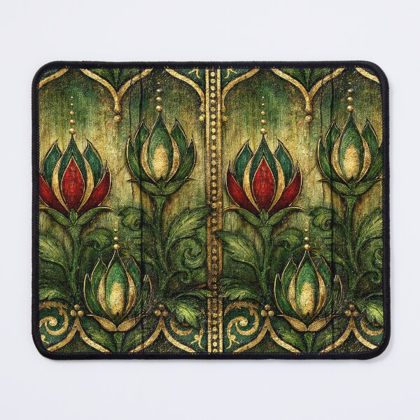 Item preview, Green and Gold Floral Medieval Tapestry designed and sold by Piotrek0001.