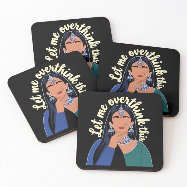 Item preview, Let me overthink this Desi Girl Funny Quote Slogan designed and sold by alltheprints.