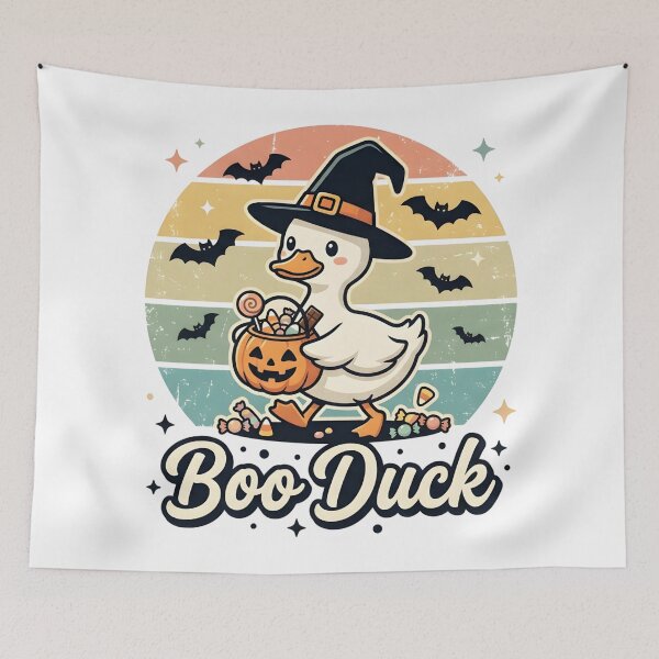 Item preview, Boo Duck Cute Halloween Duck Witch Retro designed and sold by DIRTYSKETCHH.