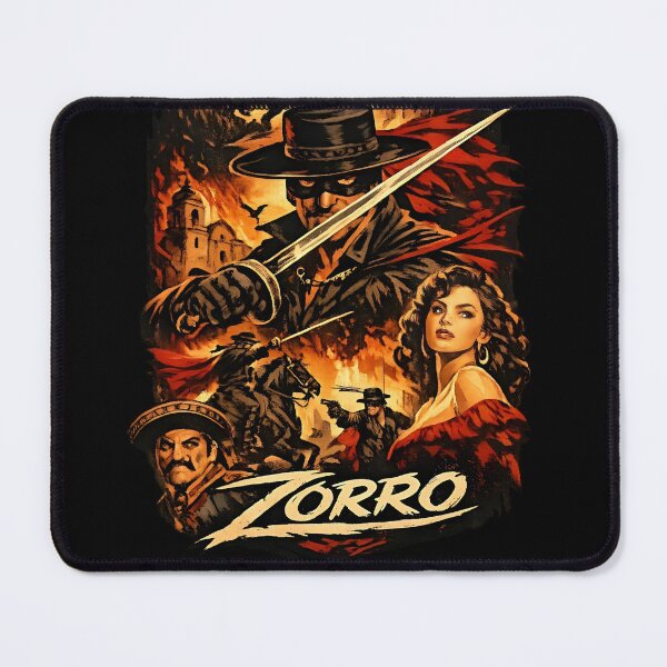 Item preview, Zorro Vintage Western Fan Art, Masked Swordsman, Horseback Hero & Retro Pulp Poster designed and sold by Amr Siam.