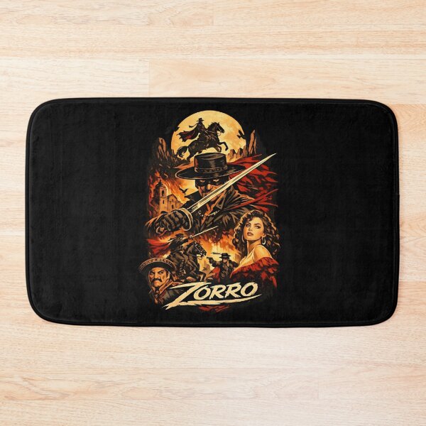 Item preview, Zorro Vintage Western Fan Art, Masked Swordsman, Horseback Hero & Retro Pulp Poster designed and sold by Amr Siam.
