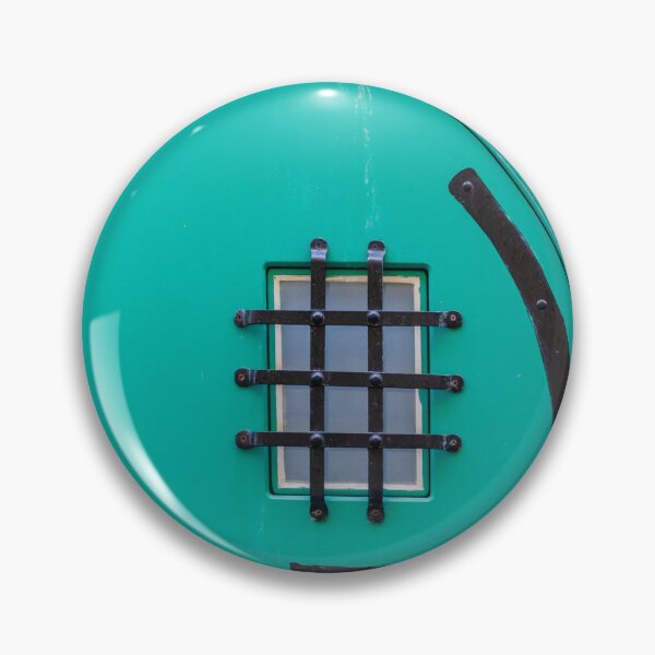 Item preview, Turquoise Arched Door With Wrought Iron Grille Set In Yellow Stone Wall designed and sold by Nmallia.
