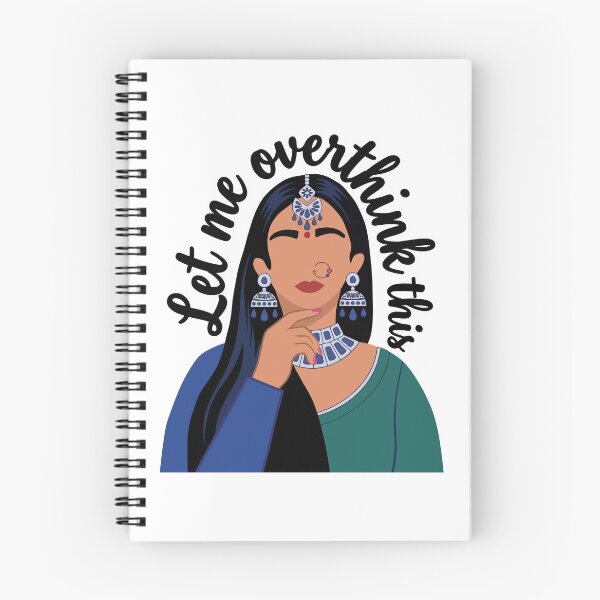 Item preview, Let me overthink this Desi Girl Funny Quote Slogan designed and sold by alltheprints.