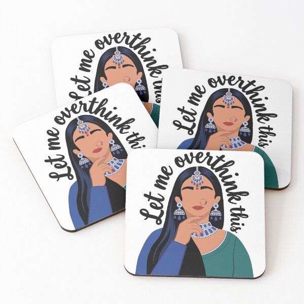 Item preview, Let me overthink this Desi Girl Funny Quote Slogan designed and sold by alltheprints.