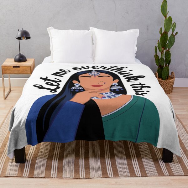Item preview, Let me overthink this Desi Girl Funny Quote Slogan designed and sold by alltheprints.