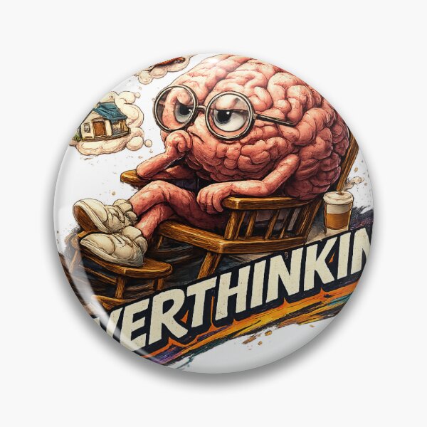 Item preview, Overthinking Brain | Funny Mental Chaos & Relatable Streetwear T-Shirt designed and sold by Bathu Designs.