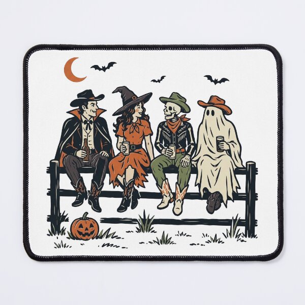 Item preview, Western Halloween, Spooky Cowboy Friends Shirt , Witch Skeleton Ghost Vampire designed and sold by gidel-sales.