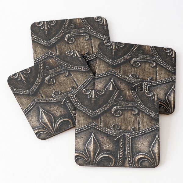 Item preview, Dark Bronze Metal Relief with Knightly Symbols designed and sold by Piotrek0001.