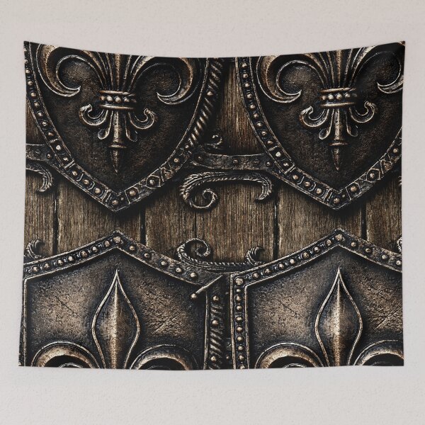 Item preview, Dark Bronze Metal Relief with Knightly Symbols designed and sold by Piotrek0001.