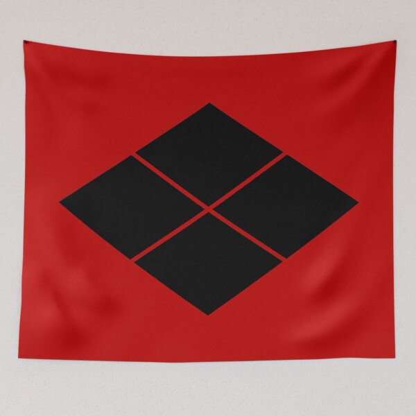 Item preview, Takeda Shingen Crest - Takeda Bishi Samurai Mon Black Red / Japanese Crest  designed and sold by 戦国まーけっと SENGOKU MARKET.