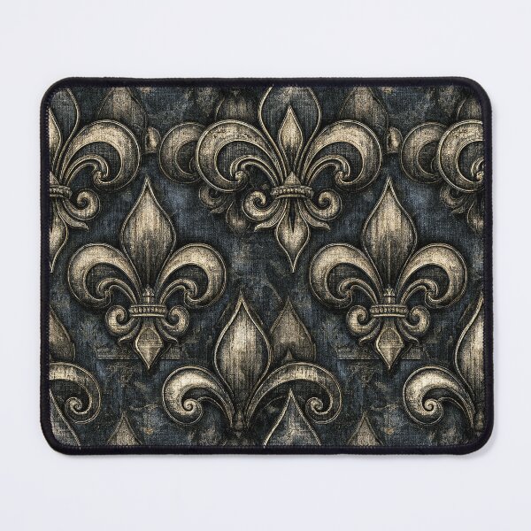 Item preview, Large Silver Fleur-de-Lis on Charcoal Metal designed and sold by Piotrek0001.