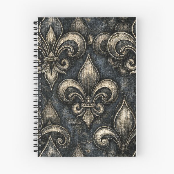 Item preview, Large Silver Fleur-de-Lis on Charcoal Metal designed and sold by Piotrek0001.