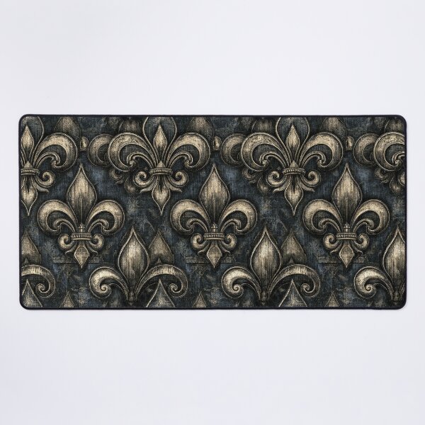 Item preview, Large Silver Fleur-de-Lis on Charcoal Metal designed and sold by Piotrek0001.