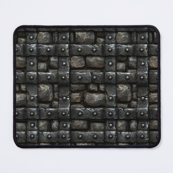 Item preview, Dark Charcoal Stone Wall with Iron Bolts designed and sold by Piotrek0001.