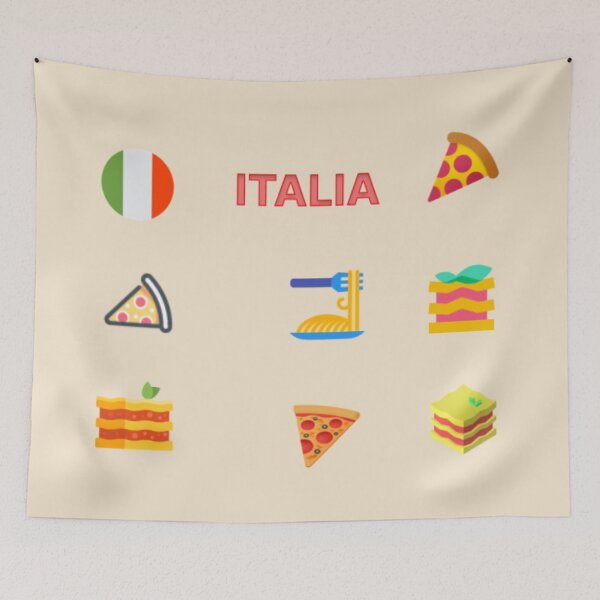 Item preview, Italian Culture & Food | Colorful Italy Travel Illustration designed and sold by Yasmine Mohammed.