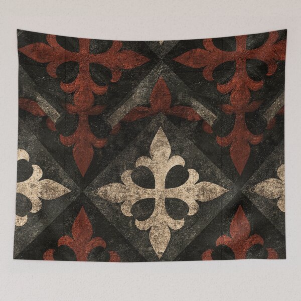Item preview, Red and Charcoal Diamond Medieval Pattern designed and sold by Piotrek0001.