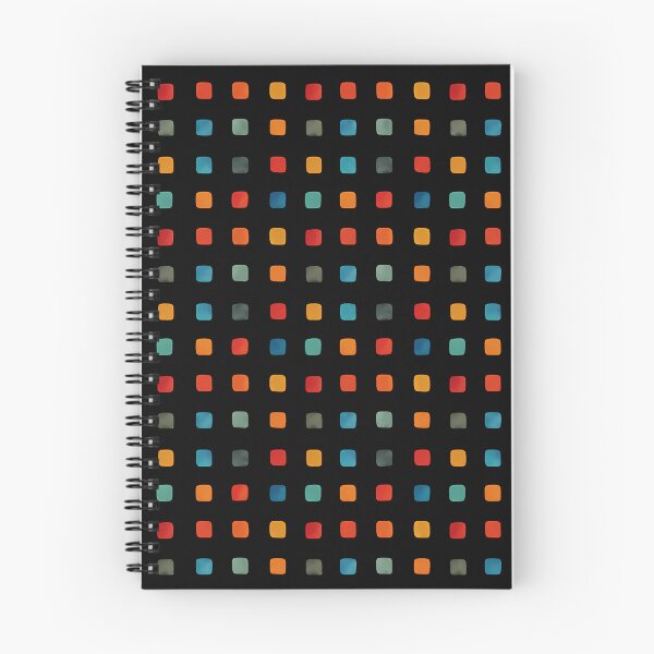 Item preview, Colorful Abstract Square Dots on Black Background designed and sold by zenjiinspired.