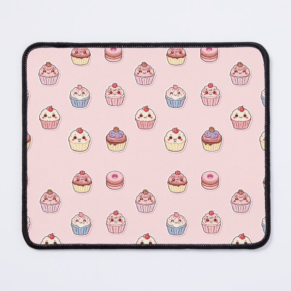 Item preview, Cute Kawaii Cupcakes And Macaron Sweet Dessert Illustration Art designed and sold by Artemis & Woven Collective.
