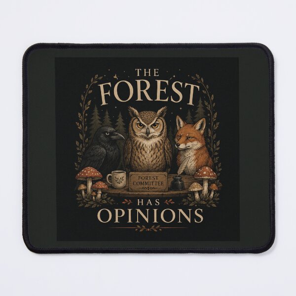 Item preview, The Forest Has Opinions | Funny Woodland Cottagecore Animal Graphic | Owl Crow Fox Dark Nature Shirt designed and sold by warlistop.