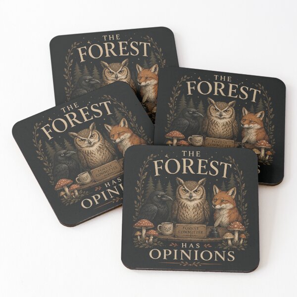 Item preview, The Forest Has Opinions | Funny Woodland Cottagecore Animal Graphic | Owl Crow Fox Dark Nature Shirt designed and sold by warlistop.