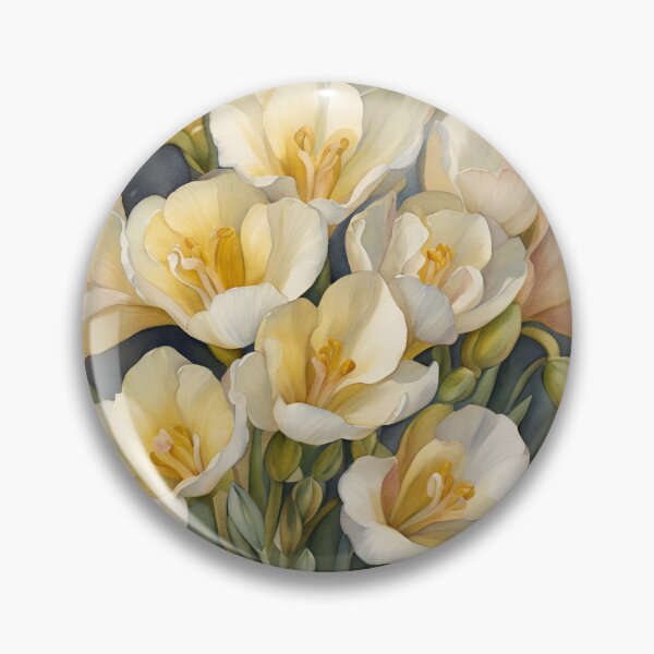Item preview, Freesias Vintage Watercolour designed and sold by SerenebySL.