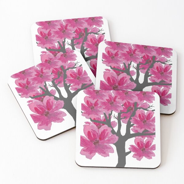 Item preview, pink cherry blossom floral art designed and sold by introvertarts.