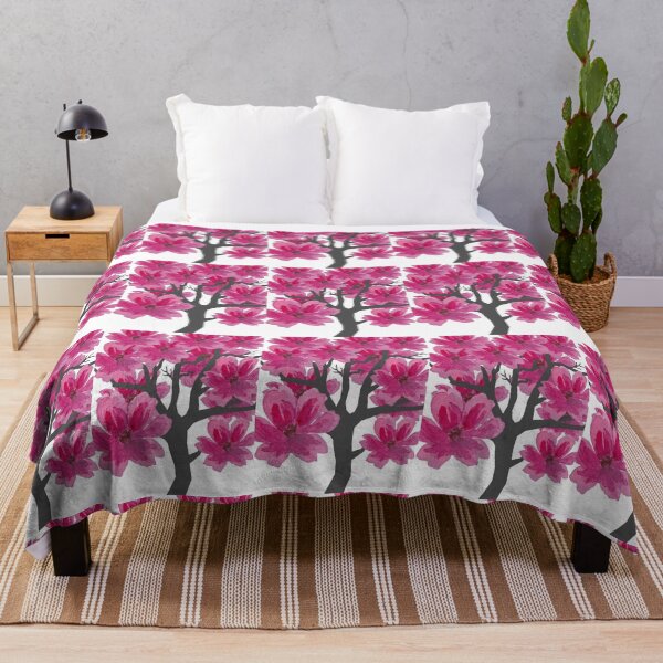 Item preview, pink cherry blossom floral art designed and sold by introvertarts.