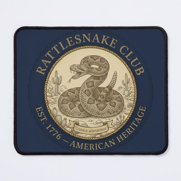 Item preview, Rattlesnake Club American Heritage Vintage Badge designed and sold by CalmCapy Co.