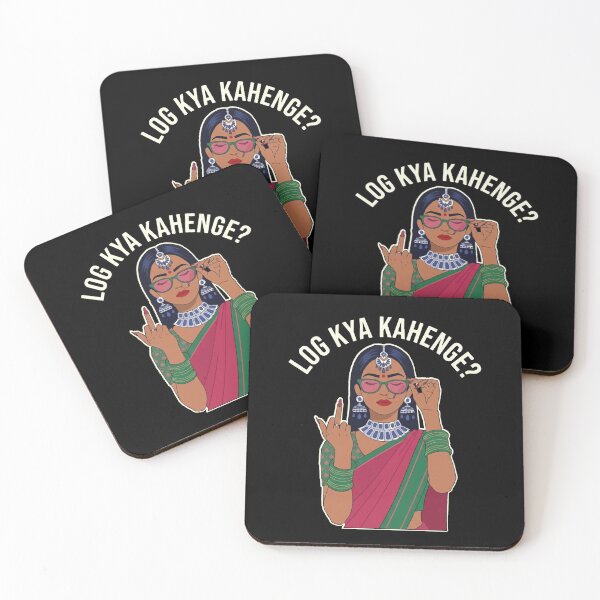 Item preview, Log Kya Kahenge  Desi Girl Funny Quote Slogan designed and sold by alltheprints.