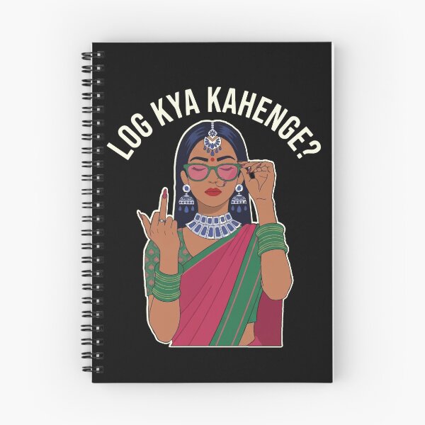 Item preview, Log Kya Kahenge  Desi Girl Funny Quote Slogan designed and sold by alltheprints.