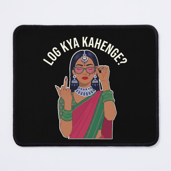 Item preview, Log Kya Kahenge Desi Girl Funny Quote Slogan designed and sold by alltheprints.
