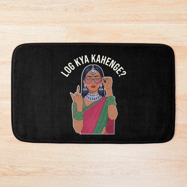 Item preview, Log Kya Kahenge  Desi Girl Funny Quote Slogan designed and sold by alltheprints.