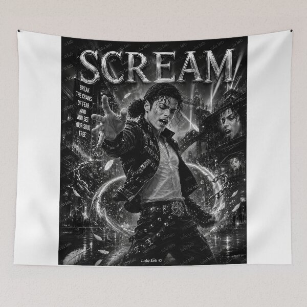 Item preview, Michael Jackson Scream Tribute BW designed and sold by LuluLeb.