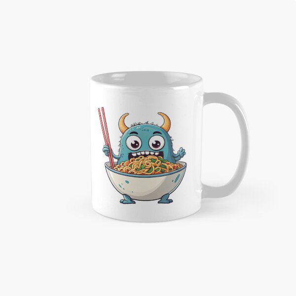 Artikelvorschau, Lustiges Monster-Ramen-Bowl, süßer Cartoon-Nudelliebhaber entworfen und verkauft von designerbhai009.