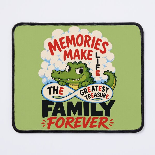 Item preview, Cute Crocodile Family Forever Art Print designed and sold by Nadiename.