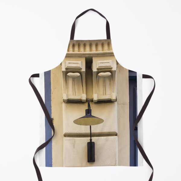 Item preview, Vintage Black Wall Lamp With Decorative Plaster Corbel on Historic Cream Building Façade Exterior Detail designed and sold by Nmallia.
