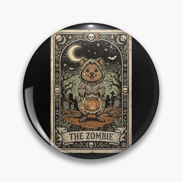 Item preview, Quokka Zombie Halloween Vintage Tarot Card Occult Goth designed and sold by MTRBSK11.