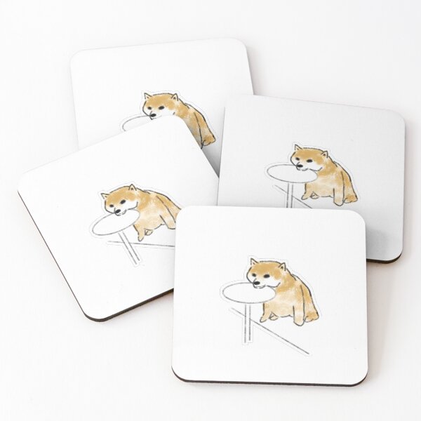 Item preview, Cute Dog Leaning On Table Shiba Inu Resting Art designed and sold by raun.draw.