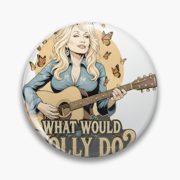 Item preview, What Would Dolly Do Dolly Parton Country Music What Would Dolly Do Butterflies Guitar Icon Legend I designed and sold by VincentMulisan1.