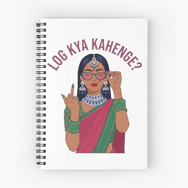 Item preview, Log Kya Kahenge  Desi Girl Funny Quote Slogan designed and sold by alltheprints.