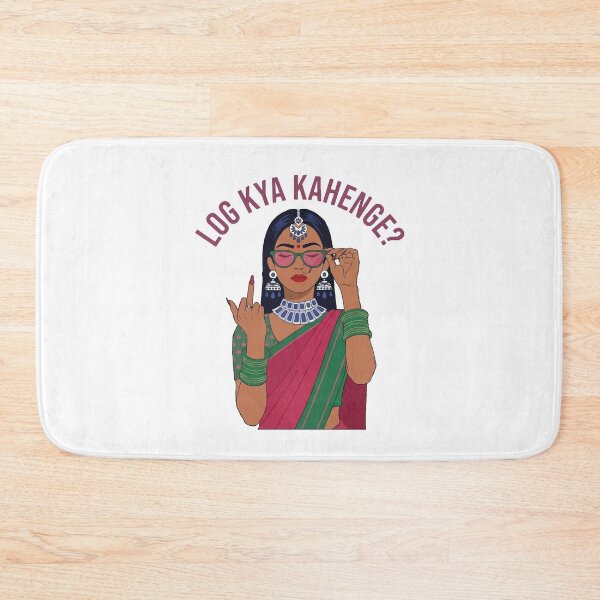 Item preview, Log Kya Kahenge  Desi Girl Funny Quote Slogan designed and sold by alltheprints.