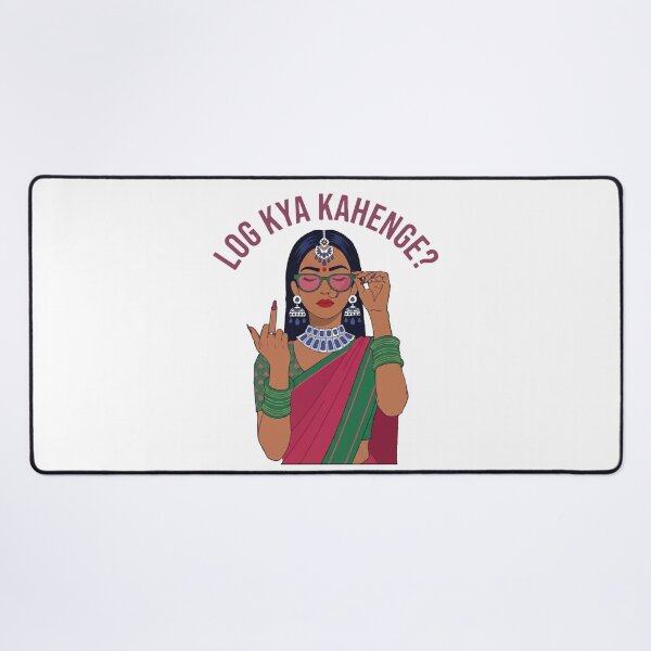 Item preview, Log Kya Kahenge Desi Girl Funny Quote Slogan designed and sold by alltheprints.