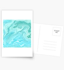 Blue Marble Pattern Postcards