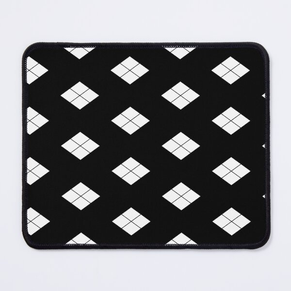 Item preview, Takeda Shingen Crest - Takeda Bishi Samurai Mon White Black Tile / Japanese Crest designed and sold by 戦国まーけっと SENGOKU MARKET.