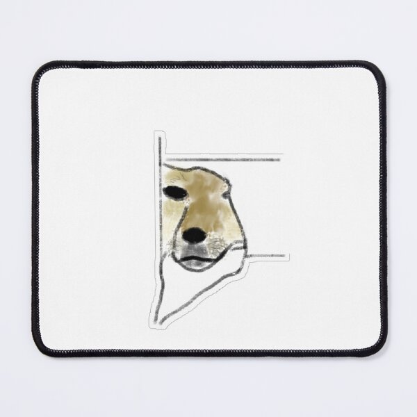 Item preview, Cute Dog Peeking Through Door Frame Shiba Art designed and sold by raun.draw.