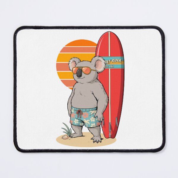 Item preview, Koala Sunset Rider Surfer Cartoon designed and sold by Museum Of Non-Existing Art.