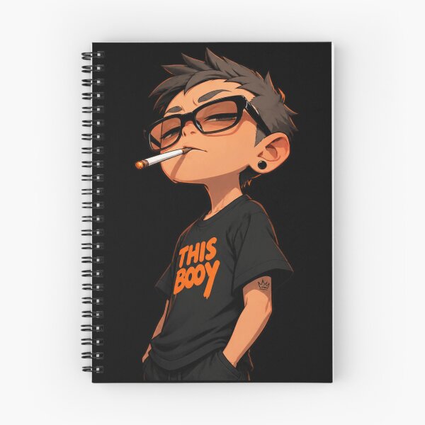 Item preview, Cool Bad Boy Anime Guy Streetwear Glasses Cigarette Vintage Art designed and sold by Shakhbata-1.