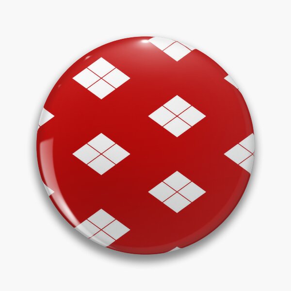 Item preview, Takeda Shingen Crest - Takeda Bishi Samurai Mon White Red Tile / Japanese Crest designed and sold by 戦国まーけっと SENGOKU MARKET.
